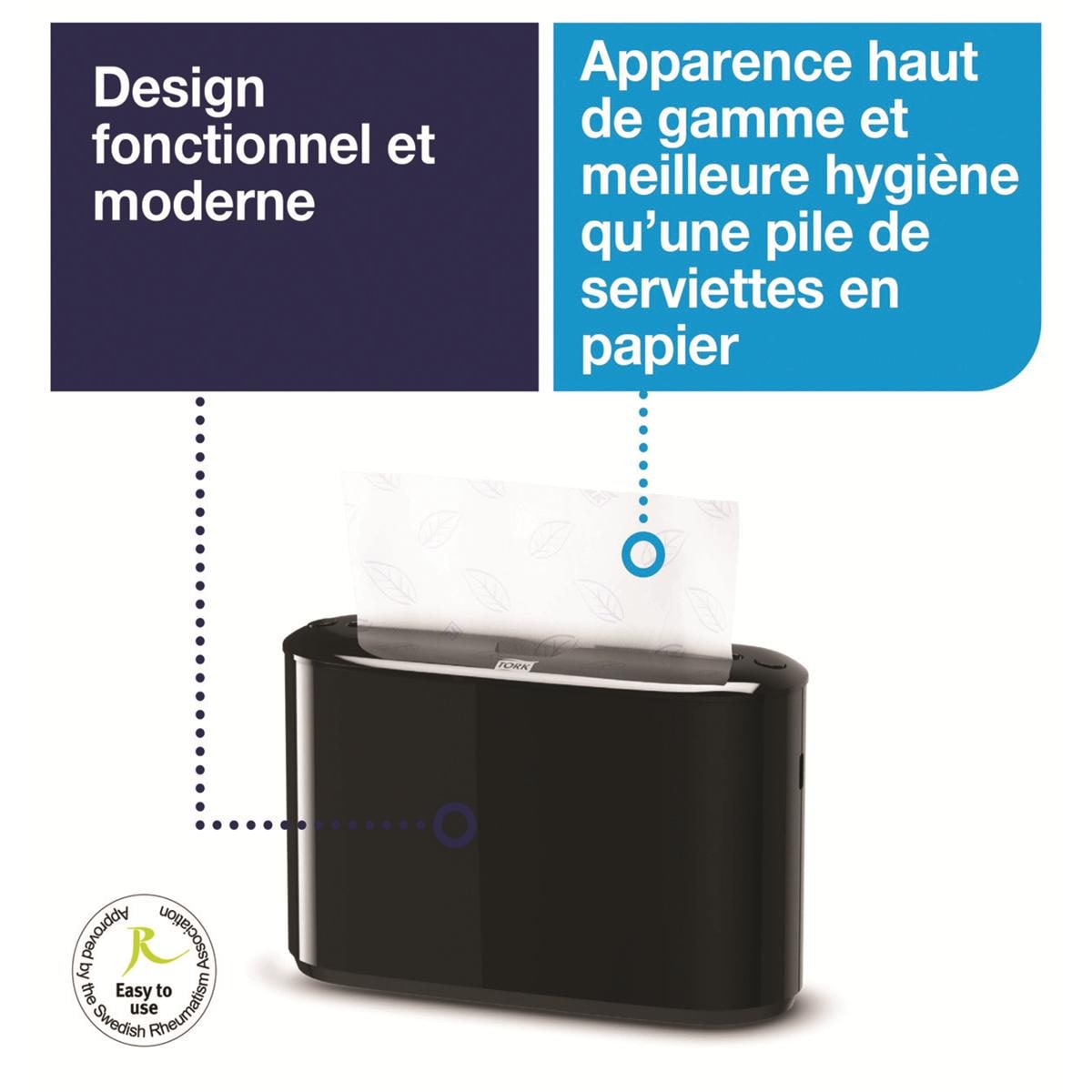 Distributeur XPRESS portable noir H2 - 552208 - TORK
