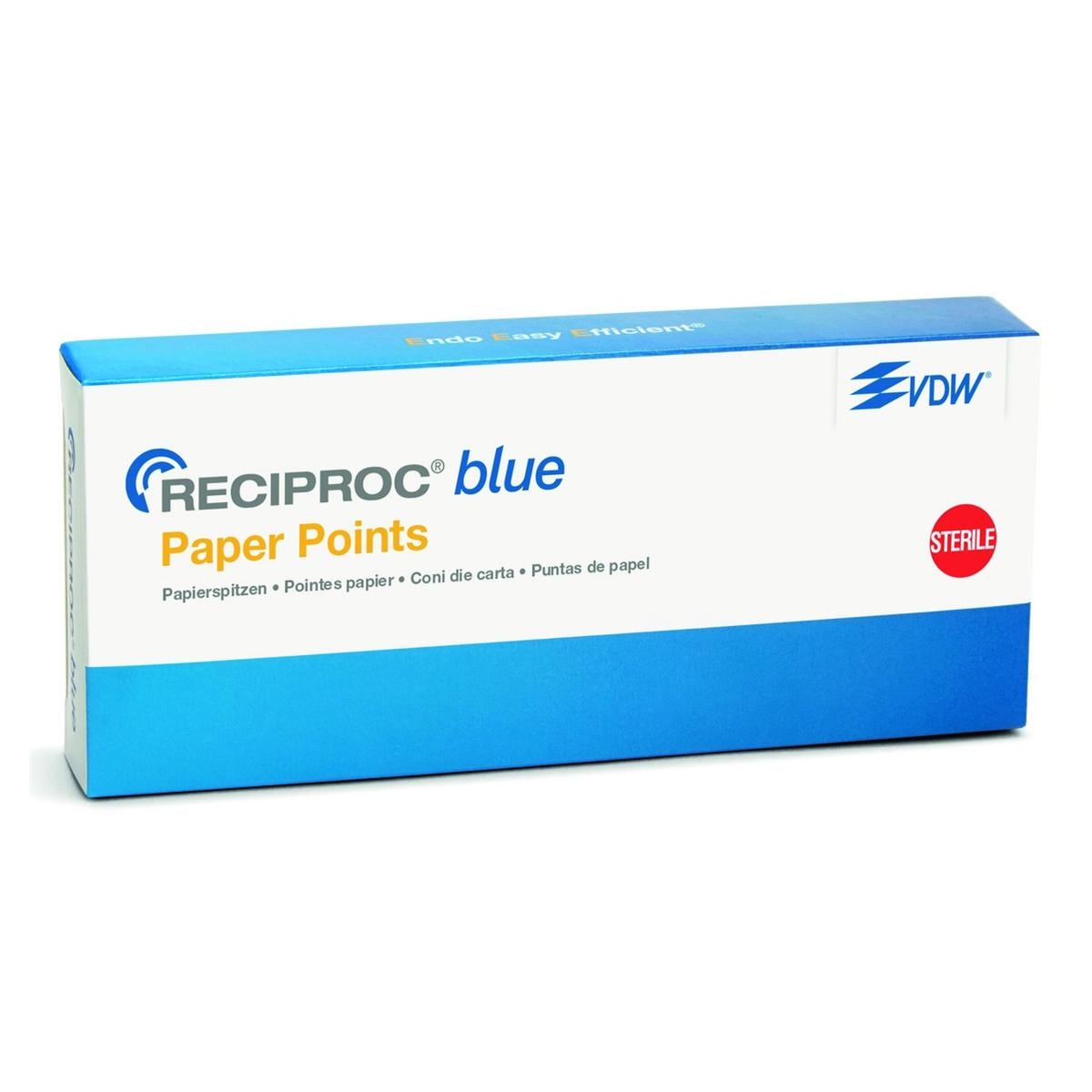 Pointes papier Reciproc Blue DENTSPLY SIRONA - Assortiment - Bote de 180