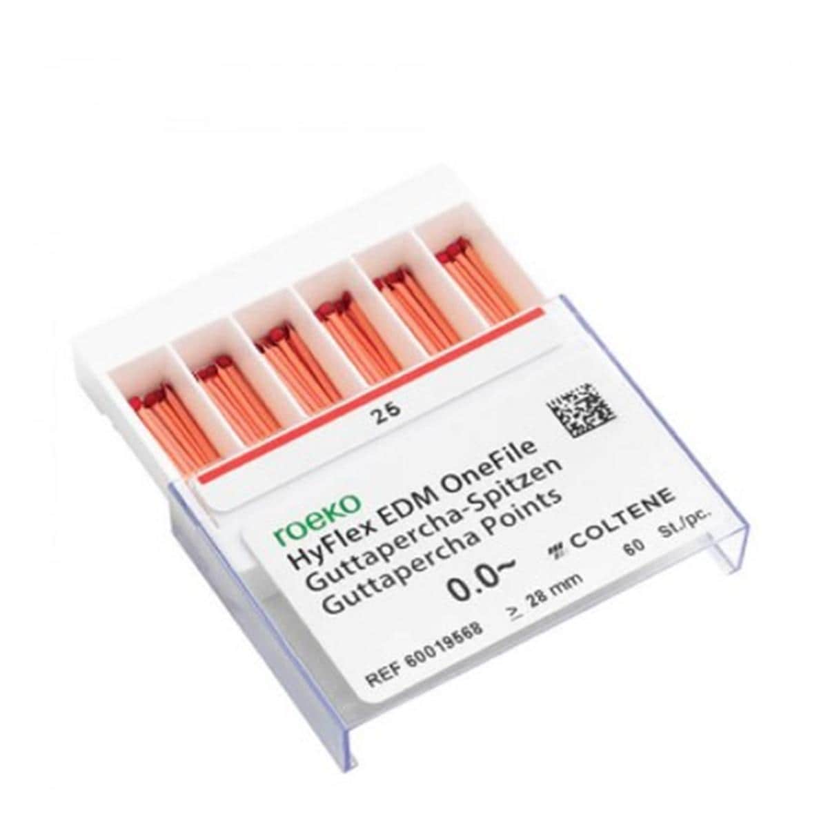 Pointes Gutta Hyflex EDM One File 25 - Lot de 60 - ROEKO
