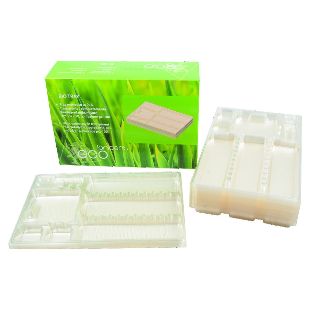 Plateaux jetables Biodegradables LARIDENT - 28x18 - Lot de 100