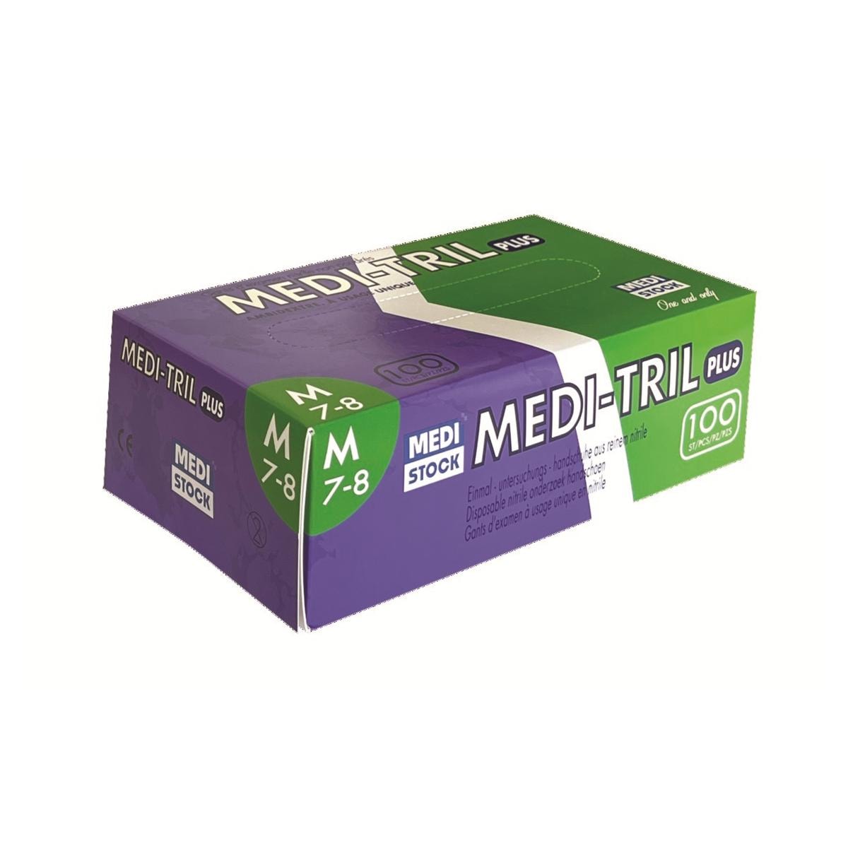 Gants nitrile non poudrs - taille M - boite de 100 - A1413 - Medistock