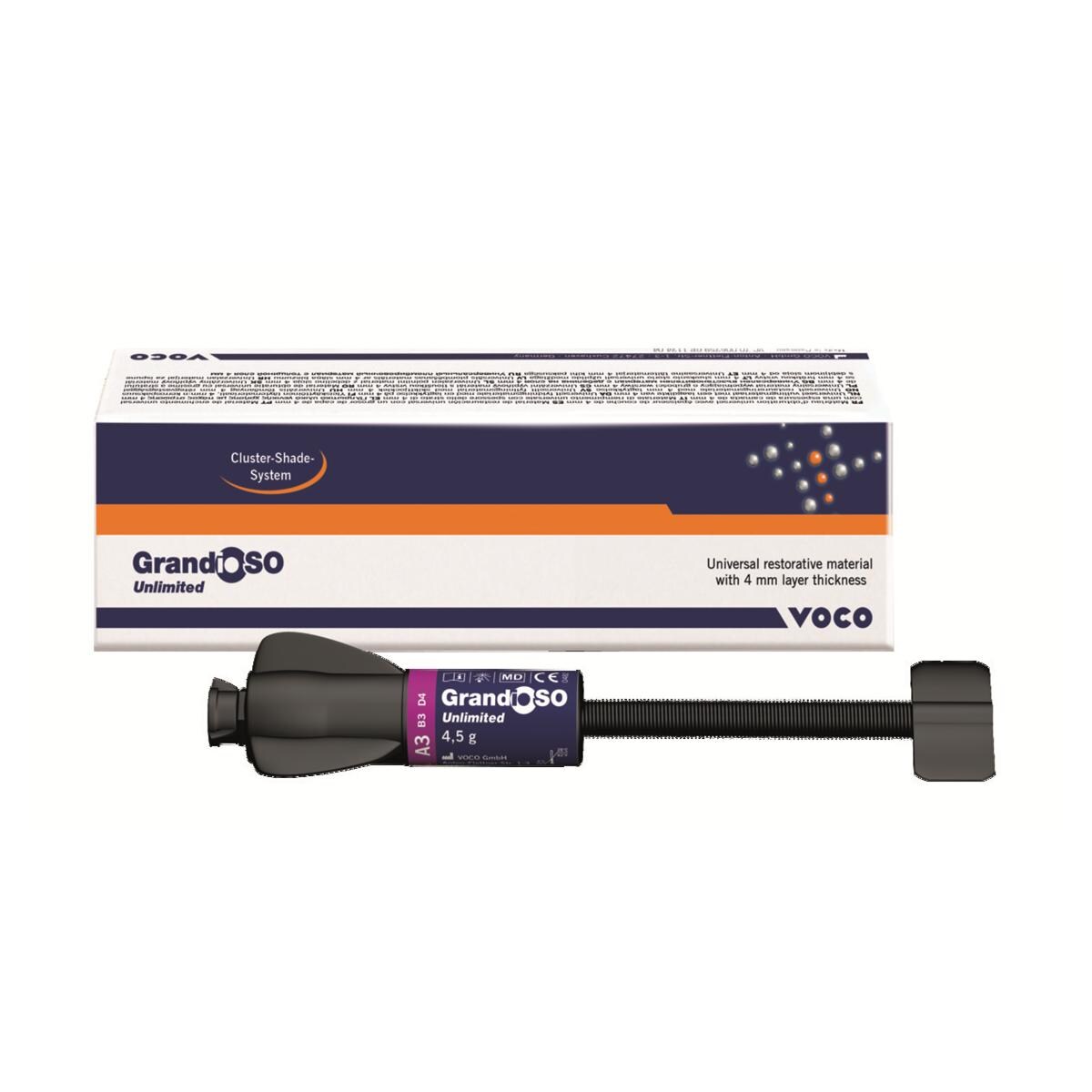 Grandioso unlimited 1 seringue de 4.5g - teinte A4 - 6263 - VOCO