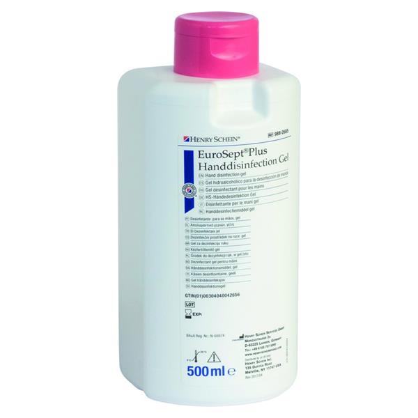 Gel Hydroalcoolique EuroSept Plus HENRY SCHEIN - Le flacon de 500 ml