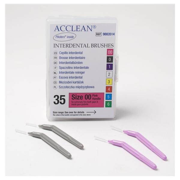 Brossettes interdentaires roses T00 (0.6mm) ACCLEAN HENRY SCHEIN (x35)