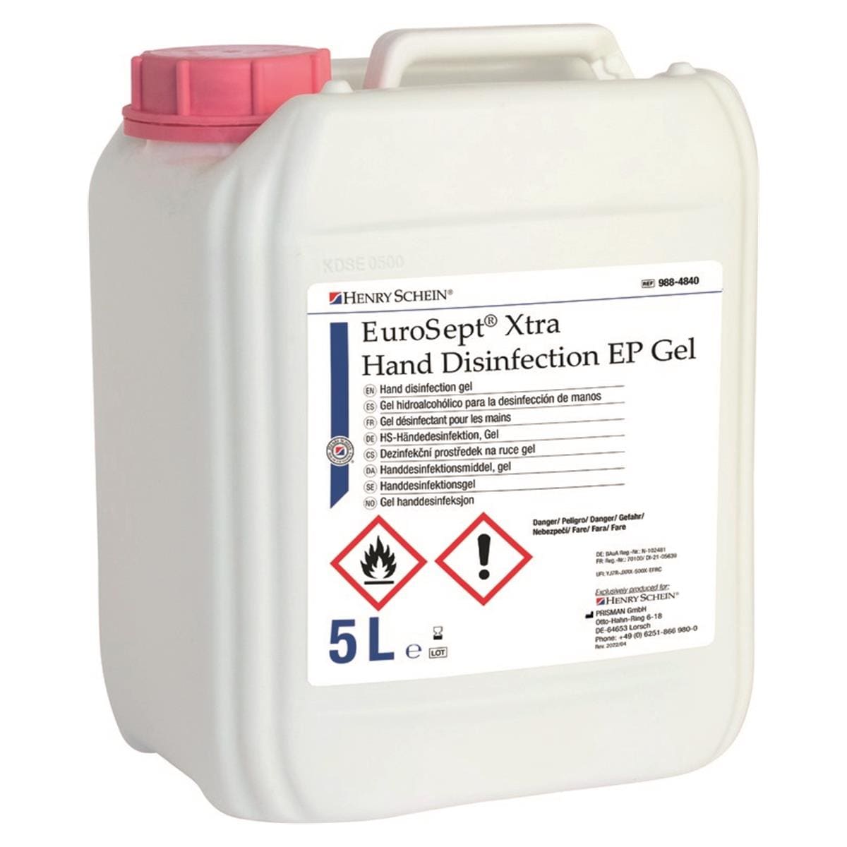 Eurosept Xtra Gel Hydroalcoolique - 5L - HENRY SCHEIN