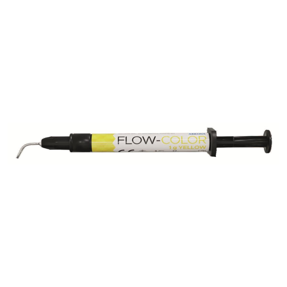 Flow color composite fluide jaune seringue de 1g + embout - Arkona