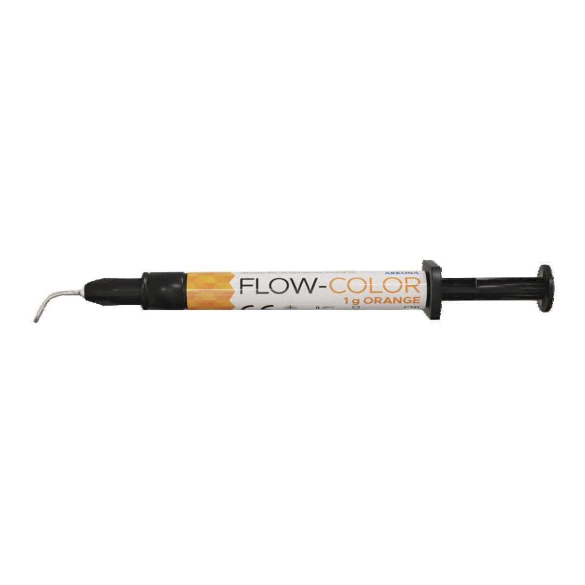 Flow color composite fluide orange seringue de 1g + 1 embout - Arkona