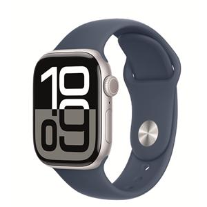 Apple Watch - Series 10 - Cellul - Argent - 42 mm - Denim - S/M