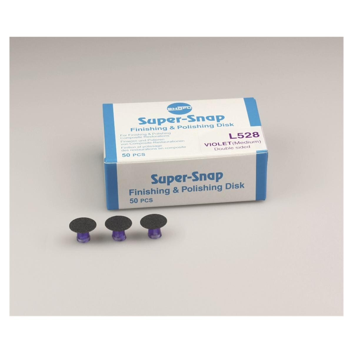 Super Snap SHOFU - Grain Moyen - Finition Double face - Bote de 50