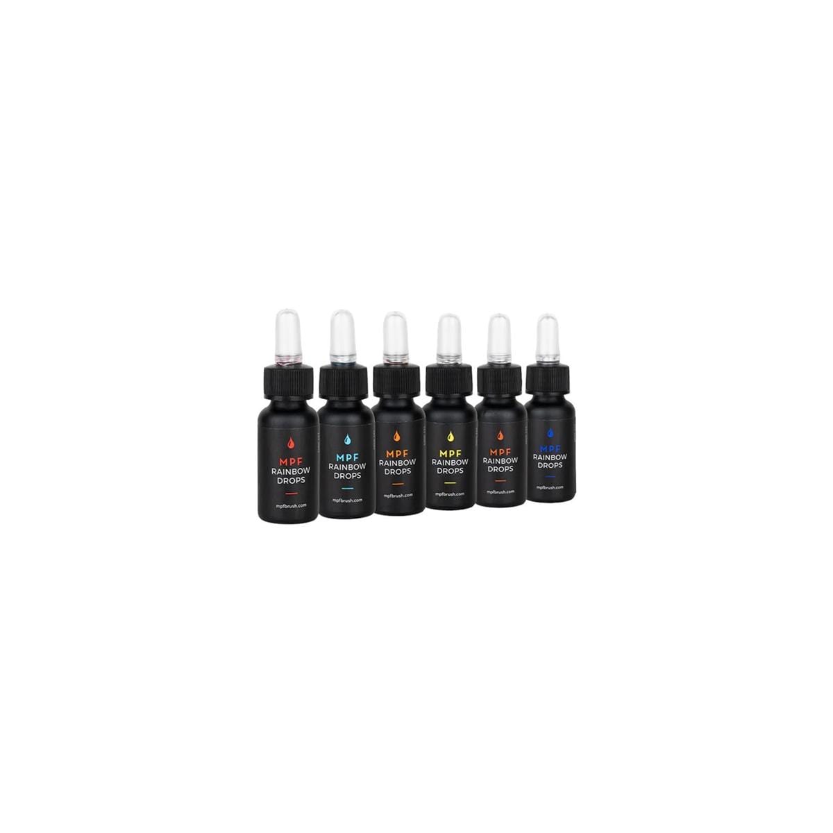 Colorant cramique Rainbow Drops MPF - Le kit de 6 flacons