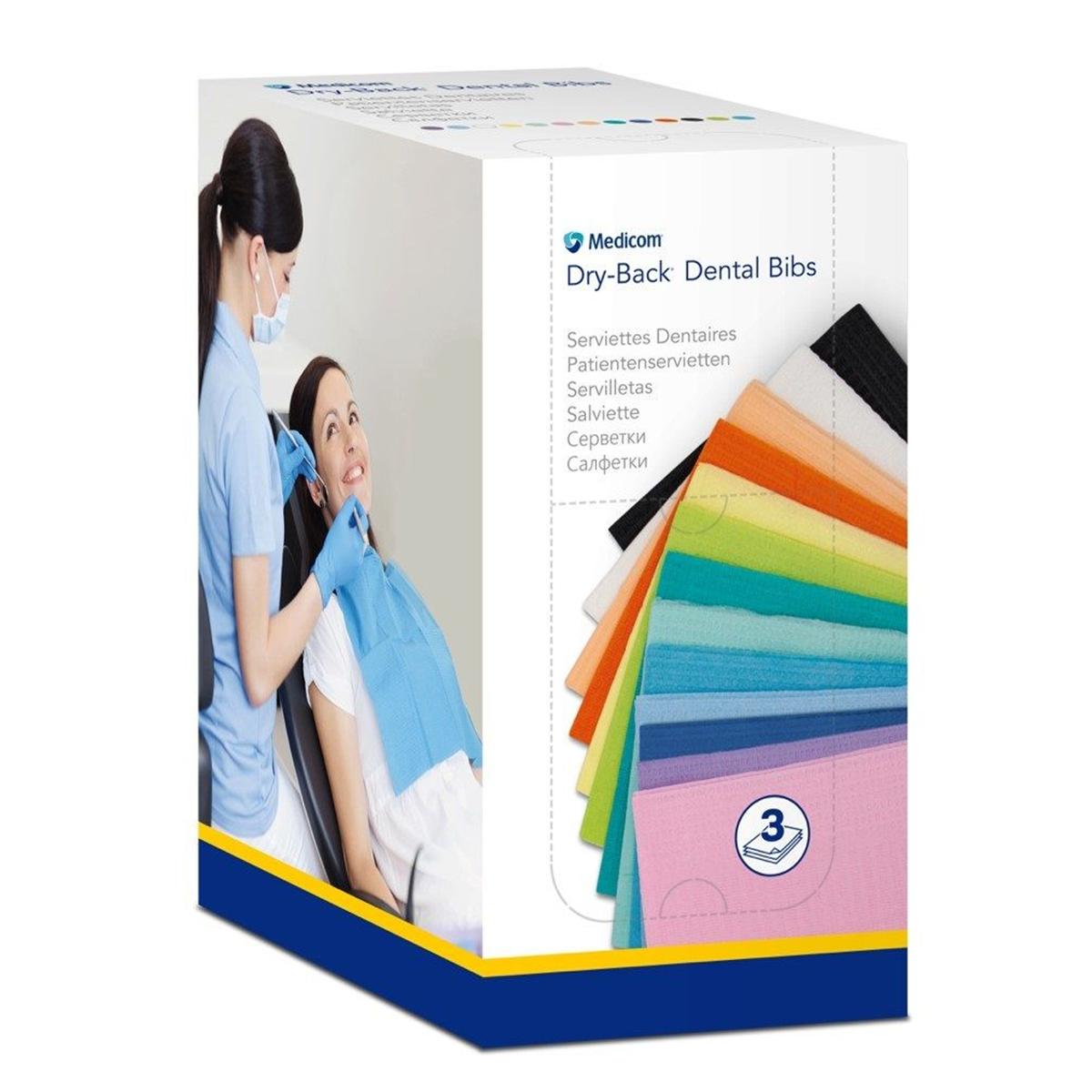 Serviette dentaire 3 plis orange (100 pices) Medicom
